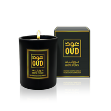 Load image into Gallery viewer, 2 OUD ORGANIC CANDLES VANILLA & WHITE PEACH COMBO 220ml EACH by OUDLUX