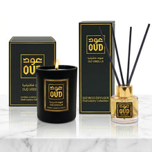 Load image into Gallery viewer, Vanilla Oud Reed Diffuser and Organic Candle Combo Package by Oudlux