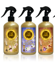 Load image into Gallery viewer, Oud Air Fresheners 455ml Collection of 3 by Oudlux