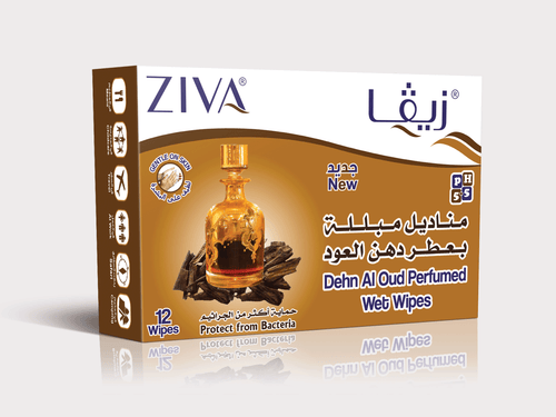 Perfumed Wet Wipes Dehn Al OUD 12 Sachets