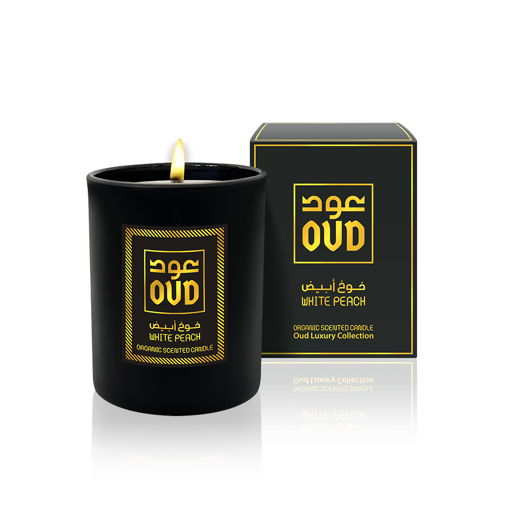 OUD ORGANIC CANDLE WHITE PEACH 220ml by OUDLUX